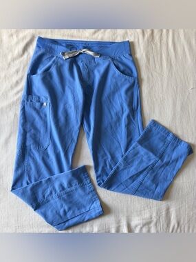 Figs Ceil Blue Kade Cargo Scrub Pants